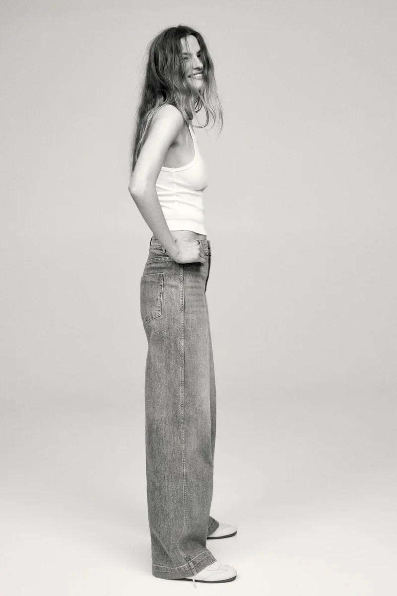 H&M  Wide High Jeans for Women | Best Price UAE